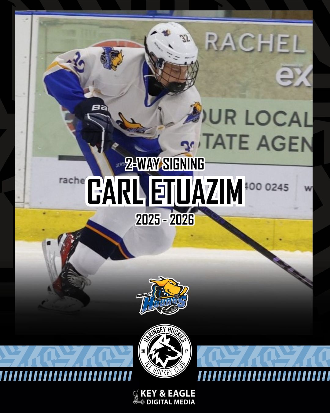 CARL OF DUTY: ETUAZIM AGREES 2-WAY WITH HUSKIES