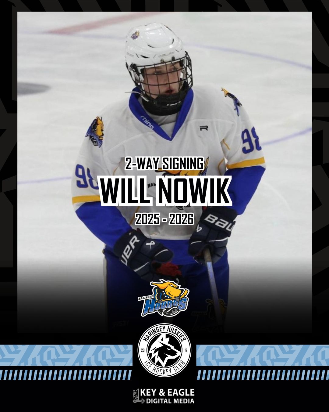 YOUNG HOUND NOWIK SIGNS 2-WAY WITH HUSKIES